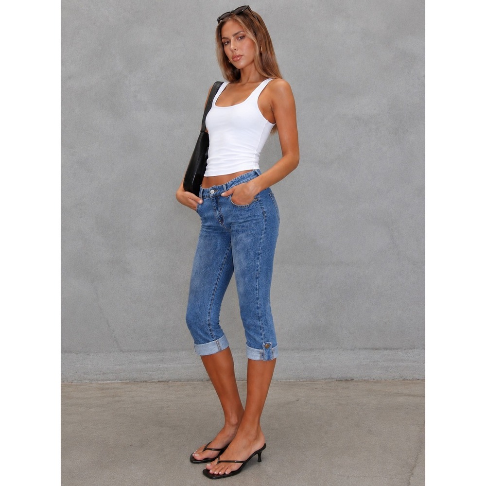 J Bush Hollywood Creations Y2K Vintage Levis Low Rise Indie Capri Jeans